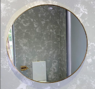 Gương khung nhôm mạ vàng