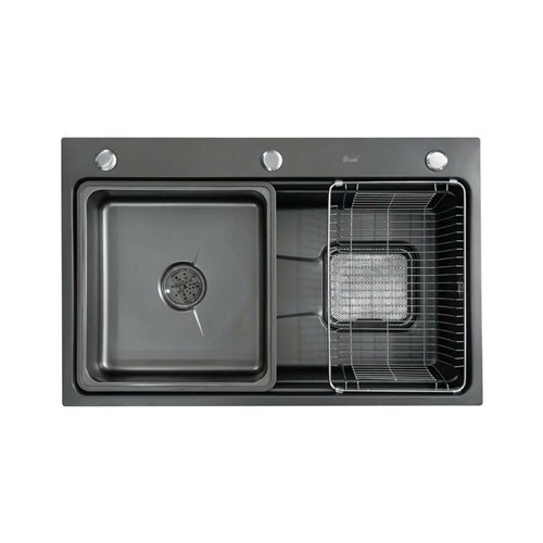 CHẬU BẾP CAO CẤP CRB-7548 XÁM ĐEN