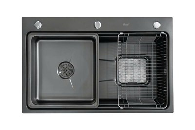 CHẬU BẾP CAO CẤP CRB-7548 XÁM ĐEN