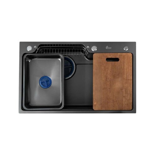 CHẬU BẾP CAO CẤP CRB-7848 NAONO ĐEN