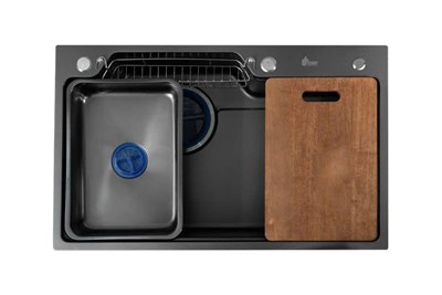 CHẬU BẾP CAO CẤP CRB-7848 NAONO ĐEN