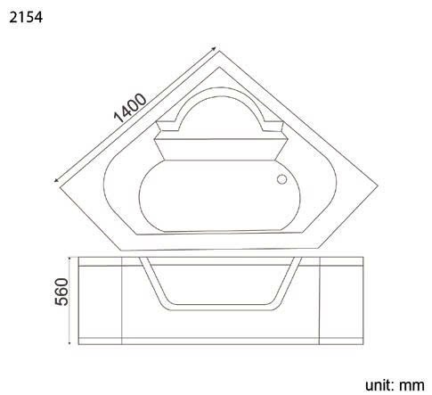 BỒN TẮM MASSAGE BTTD-2154