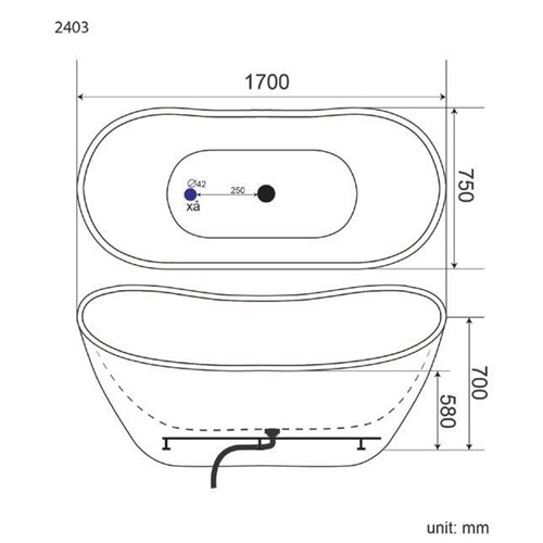 BỒN TẮM MASSAGE CAO CẤP BTTD-2403