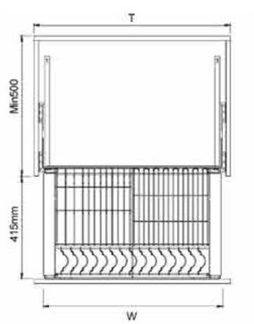 GIÁ ĐỂ BÁT ĐĨA TỦ DƯỚI-FSBP90D-304