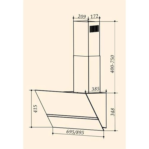 MÁY HÚT KHÓI-GẮN TƯỜNG FS 3688SS-90