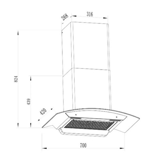 MÁY HÚT KHÓI GẮN TƯỜNG FASTER FS CH750S